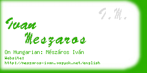 ivan meszaros business card
